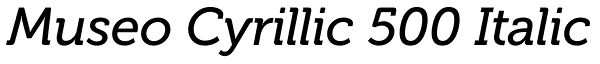 Museo Cyrillic 500 Italic Font