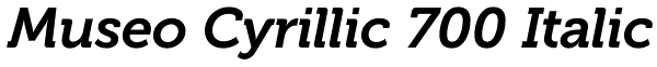 Museo Cyrillic 700 Italic Font