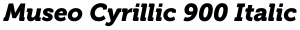 Museo Cyrillic 900 Italic Font