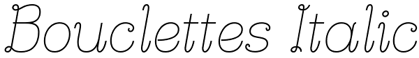 Bouclettes Italic Font