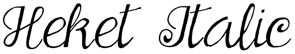 Heket Italic Font