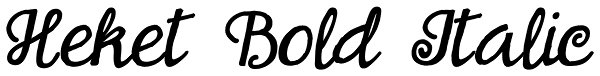 Heket Bold Italic Font