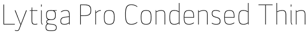 Lytiga Pro Condensed Thin Font