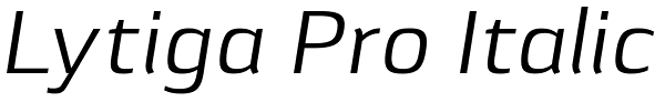 Lytiga Pro Italic Font