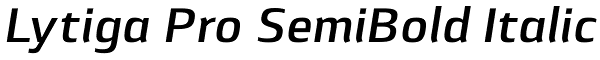 Lytiga Pro SemiBold Italic Font