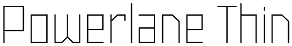 Powerlane Thin Font