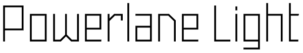 Powerlane Light Font