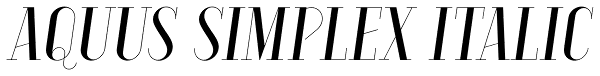 Aquus Simplex Italic Font