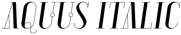 Aquus Italic Font