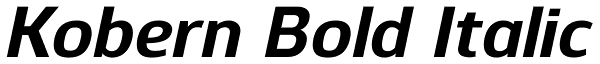 Kobern Bold Italic Font