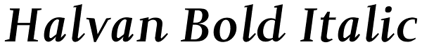 Halvan Bold Italic Font