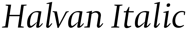 Halvan Italic Font