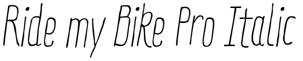 Ride my Bike Pro Italic Font