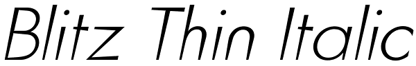 Blitz Thin Italic Font