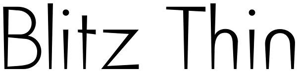 Blitz Thin Font