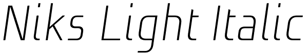 Niks Light Italic Font
