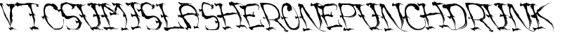 VTCSumiSlasherOnePunchDrunk Font