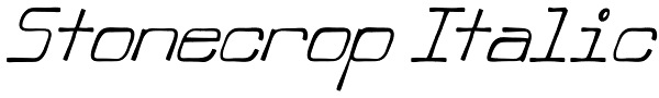 Stonecrop Italic Font
