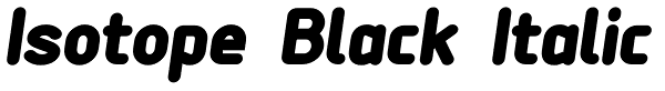 Isotope Black Italic Font