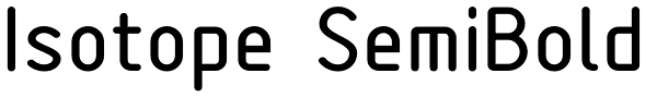 Isotope SemiBold Font