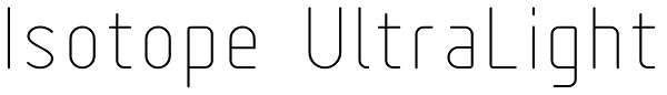 Isotope UltraLight Font