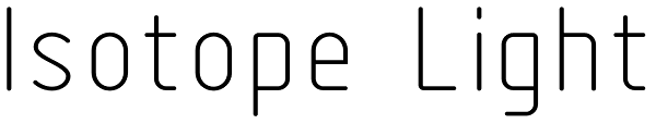 Isotope Light Font