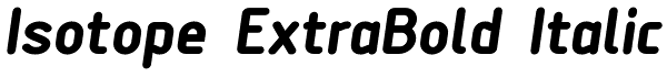 Isotope ExtraBold Italic Font