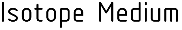 Isotope Medium Font