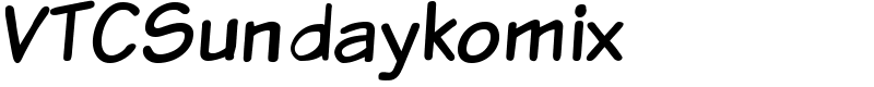 VTCSundaykomix Font