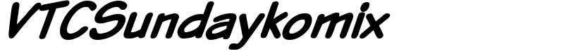 VTCSundaykomix Font