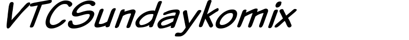 VTCSundaykomix Font