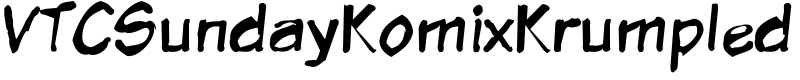 VTCSundayKomixKrumpled Font