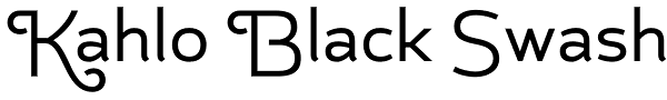 Kahlo Black Swash Font