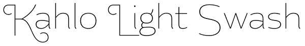 Kahlo Light Swash Font