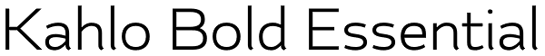 Kahlo Bold Essential Font