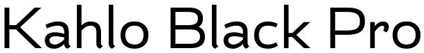 Kahlo Black Pro Font