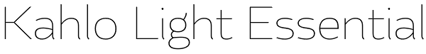 Kahlo Light Essential Font