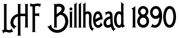 LHF Billhead 1890 Font