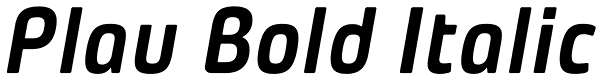 Plau Bold Italic Font