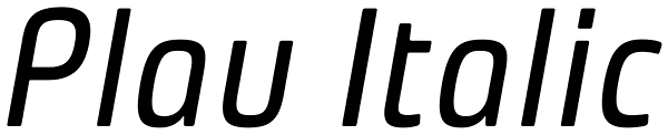 Plau Italic Font