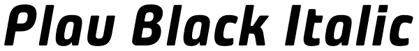 Plau Black Italic Font