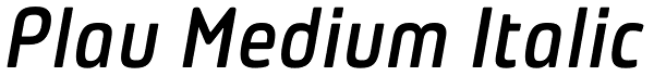 Plau Medium Italic Font