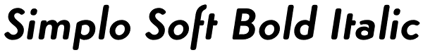 Simplo Soft Bold Italic Font