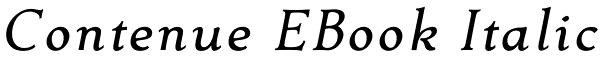 Contenue EBook Italic Font