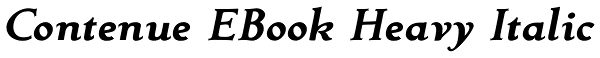 Contenue EBook Heavy Italic Font