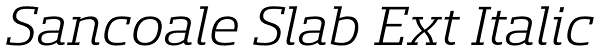 Sancoale Slab Ext Italic Font