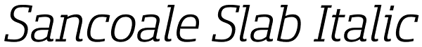 Sancoale Slab Italic Font