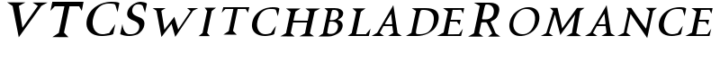 VTCSwitchbladeRomance Font