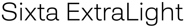 Sixta ExtraLight Font