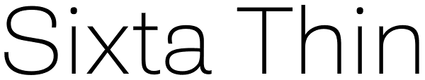 Sixta Thin Font